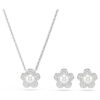 Ariana Grande X Swarovski : ensemble de perles en cristal, taille ronde, motif floral, blanc, plaqué rhodium Ariana Grande X Swarovski : ensemble de perles en cristal, taille ronde, motif floral, blanc, plaqué rhodium
