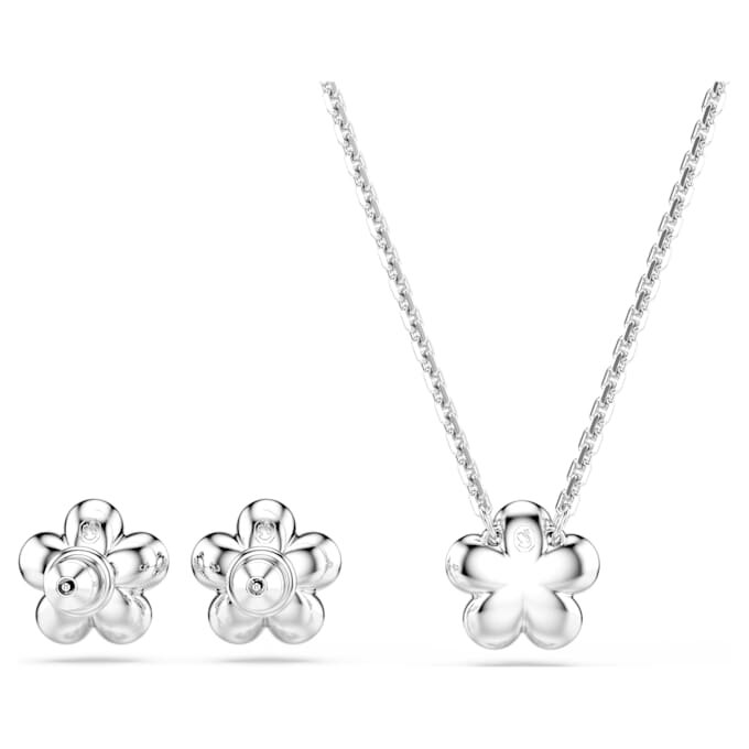 Ariana Grande X Swarovski : ensemble de perles en cristal, taille ronde, motif floral, blanc, plaqué rhodium Ariana Grande X Swarovski : ensemble de perles en cristal, taille ronde, motif floral, blanc, plaqué rhodium