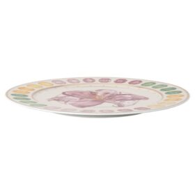 Assiette de service Idyllia en porcelaine, motif Crystal Print, lys, multicolore