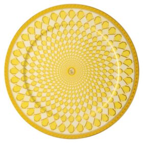 Assiette de service Signum en porcelaine, grande, jaune
