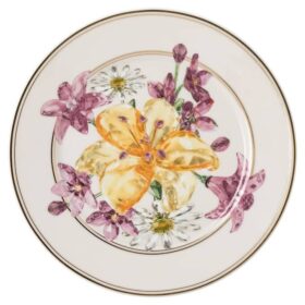 Assiette à pain Idyllia en porcelaine, motif Crystal Print, bouquet, multicolore