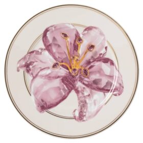 Assiette à pain Idyllia en porcelaine, motif Crystal Print, lys, violet