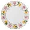 Assiette plate Idyllia en porcelaine, motif imprimé « Crystal », Lily Citron, multicolore