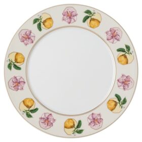 Assiette plate Idyllia en porcelaine, motif imprimé « Crystal », Lily Citron, multicolore