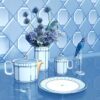 Tasse Signum avec couvercle, en porcelaine, bleue