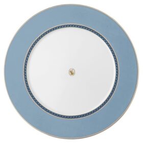 Assiette plate Signum en porcelaine, bleue