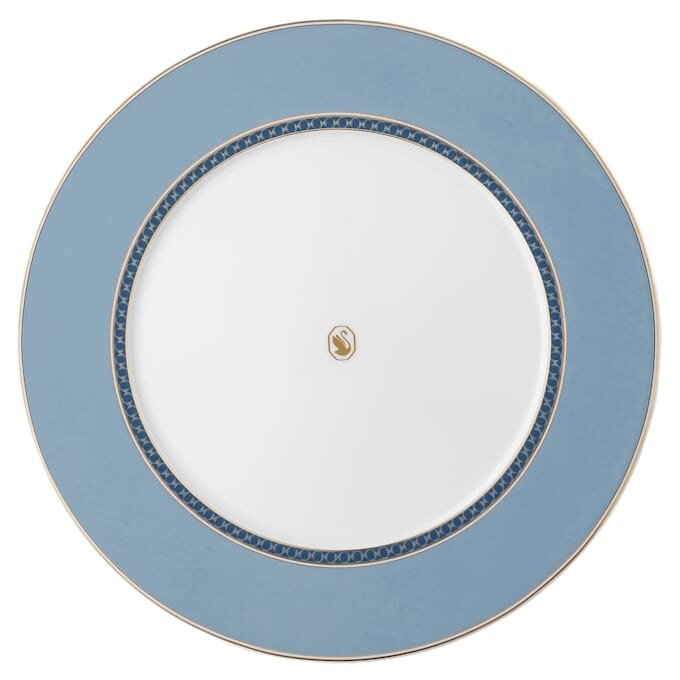 Assiette plate Signum en porcelaine, bleue Assiette plate Signum en porcelaine, bleue