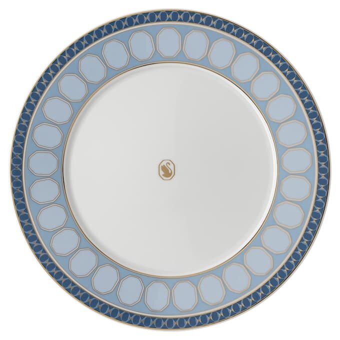 Assiette plate Signum en porcelaine, bleue Assiette plate Signum en porcelaine, bleue
