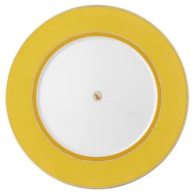 Assiette plate Signum en porcelaine, jaune