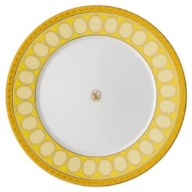 Assiette plate Signum en porcelaine, jaune