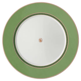 Assiette plate Signum en porcelaine, verte