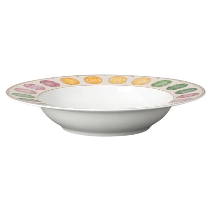 Assiette à soupe Idyllia en porcelaine, motif « Crystal Print », pierres précieuses, multicolore Assiette à soupe Idyllia en porcelaine, motif « Crystal Print », pierres précieuses, multicolore