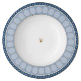 Assiette à soupe Signum en porcelaine, bleue