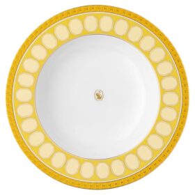 Assiette à soupe Signum en porcelaine, jaune