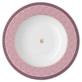 Assiette à soupe Signum en porcelaine, rose