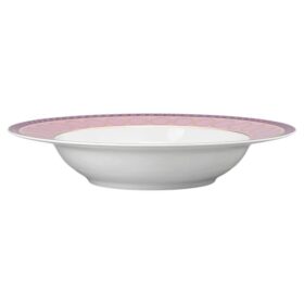 Assiette à soupe Signum en porcelaine, rose