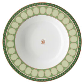 Assiette à soupe Signum en porcelaine, verte