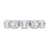 Bague à anneau octogonal avec diamants synthétiques de 2,4 carats au total, forme octogonale, or blanc 14 carats Bague à anneau octogonal avec diamants synthétiques de 2,4 carats au total, forme octogonale, or blanc 14 carats