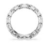 Bague à anneau octogonal avec diamants synthétiques de 2,4 carats au total, forme octogonale, or blanc 14 carats Bague à anneau octogonal avec diamants synthétiques de 2,4 carats au total, forme octogonale, or blanc 14 carats