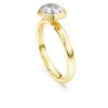 Bague à chaton octogonal, diamants synthétiques 1,0 ct au total, forme octogonale, or jaune 14 carats Bague à chaton octogonal, diamants synthétiques 1,0 ct au total, forme octogonale, or jaune 14 carats