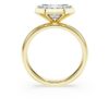 Bague à chaton octogonal, diamants synthétiques 3,0 ct au total, forme octogonale, or jaune 14 carats Bague à chaton octogonal, diamants synthétiques 3,0 ct au total, forme octogonale, or jaune 14 carats