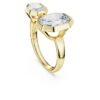 Bague à chaton octogonal, diamants synthétiques 4,10 ct au total, forme octogonale, or jaune 18 carats