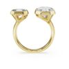 Bague à chaton octogonal, diamants synthétiques 4,10 ct au total, forme octogonale, or jaune 18 carats