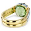 Bague Chroma, taille coussin, multicolore, plaquée or Bague Chroma, taille coussin, multicolore, plaquée or