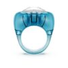 Bague cocktail Dulcis, taille cœur, pavé, cœur, bleu Bague cocktail Dulcis, taille cœur, pavé, cœur, bleu