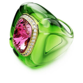 Bague cocktail Dulcis, taille coussin, pavé, multicolore Bague cocktail Dulcis, taille coussin, pavé, multicolore