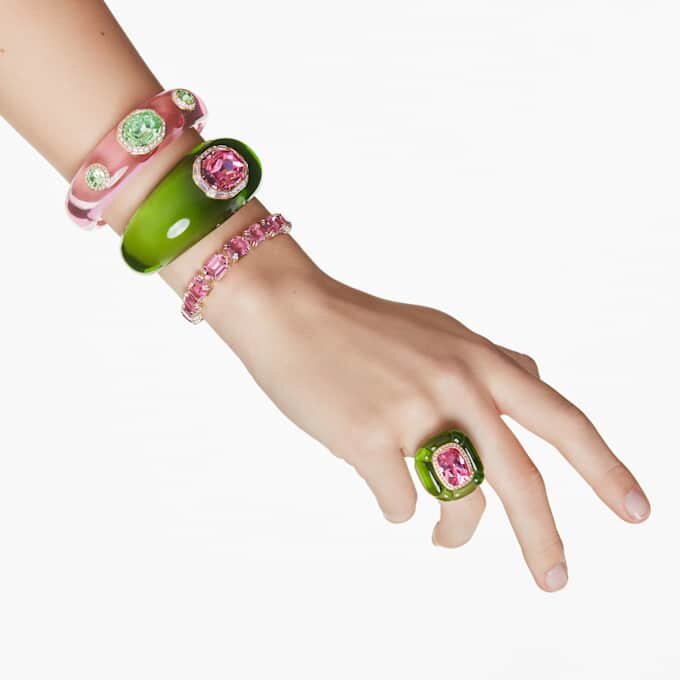 Bague cocktail Dulcis, taille coussin, pavé, multicolore Bague cocktail Dulcis, taille coussin, pavé, multicolore