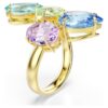 Bague cocktail Gema, tailles variées, multicolore, plaquée or Bague cocktail Gema, tailles variées, multicolore, plaquée or