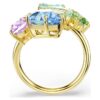 Bague cocktail Gema, tailles variées, multicolore, plaquée or Bague cocktail Gema, tailles variées, multicolore, plaquée or