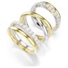Bague cocktail Hyperbola, taille ronde, blanche, finition métaux mélangés Bague cocktail Hyperbola, taille ronde, blanche, finition métaux mélangés