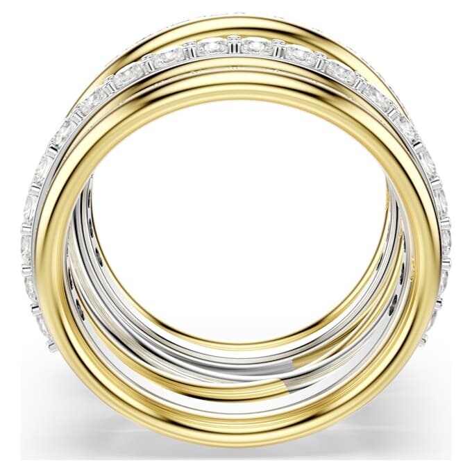 Bague cocktail Hyperbola, taille ronde, blanche, finition métaux mélangés Bague cocktail Hyperbola, taille ronde, blanche, finition métaux mélangés