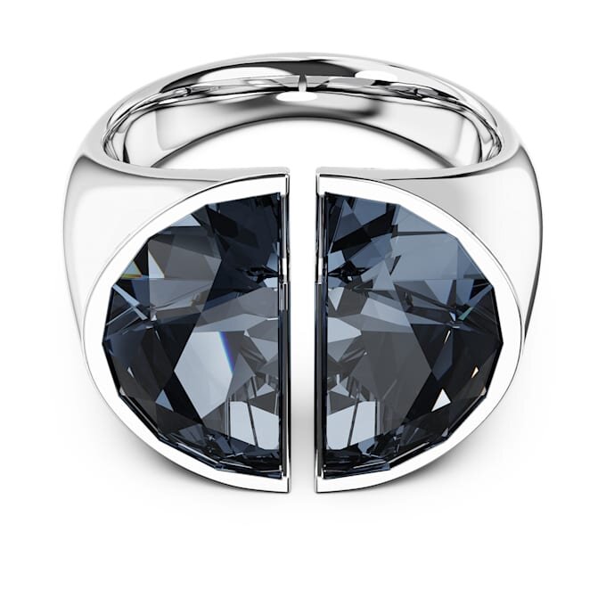 Bague cocktail Lucent grise, plaquée rhodium Bague cocktail Lucent grise, plaquée rhodium