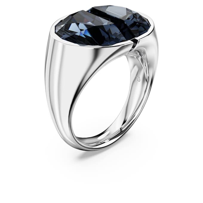 Bague cocktail Lucent grise, plaquée rhodium Bague cocktail Lucent grise, plaquée rhodium