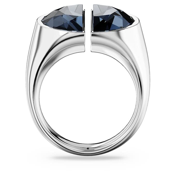 Bague cocktail Lucent grise, plaquée rhodium Bague cocktail Lucent grise, plaquée rhodium
