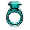 Bague cocktail Lucent, taille octogonale, verte