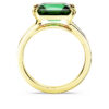 Bague cocktail Stilla, taille rectangulaire, verte, plaquée or Bague cocktail Stilla, taille rectangulaire, verte, plaquée or