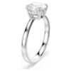 Bague cocktail Stilla, taille ronde, blanche, finition argentée Bague cocktail Stilla, taille ronde, blanche, finition argentée