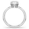 Bague cocktail Stilla, taille ronde, blanche, finition argentée Bague cocktail Stilla, taille ronde, blanche, finition argentée