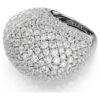 Bague cocktail Sublima, grande, blanche, plaquée rhodium Bague cocktail Sublima, grande, blanche, plaquée rhodium