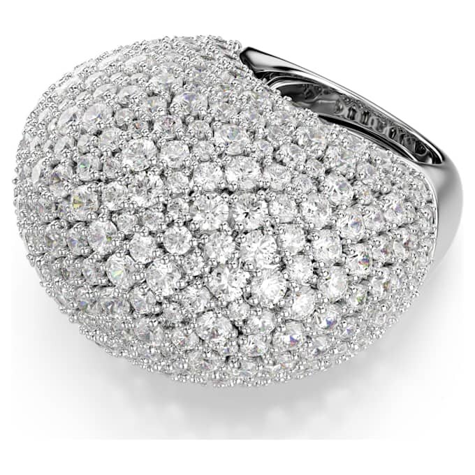 Bague cocktail Sublima, grande, blanche, plaquée rhodium Bague cocktail Sublima, grande, blanche, plaquée rhodium