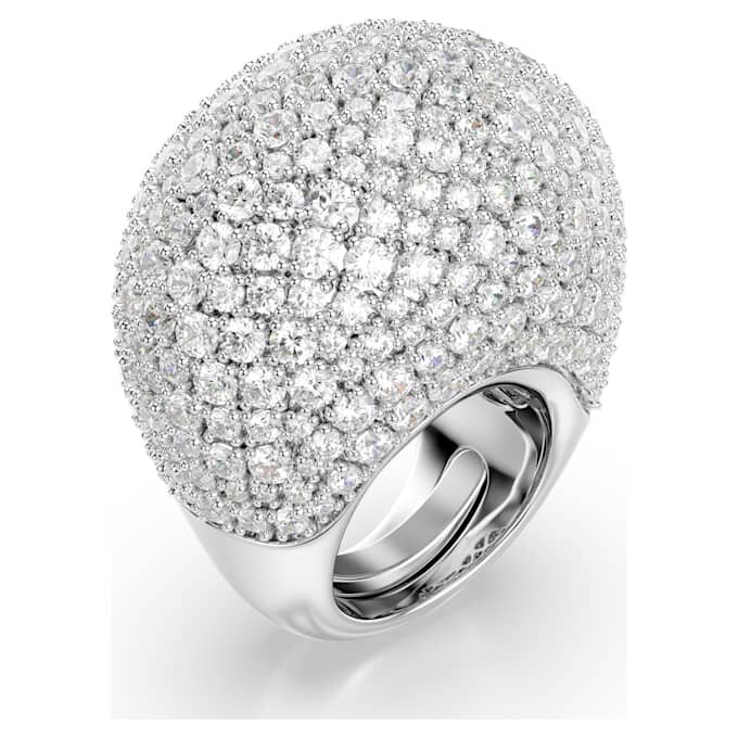 Bague cocktail Sublima, grande, blanche, plaquée rhodium Bague cocktail Sublima, grande, blanche, plaquée rhodium