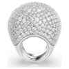 Bague cocktail Sublima, grande, blanche, plaquée rhodium Bague cocktail Sublima, grande, blanche, plaquée rhodium