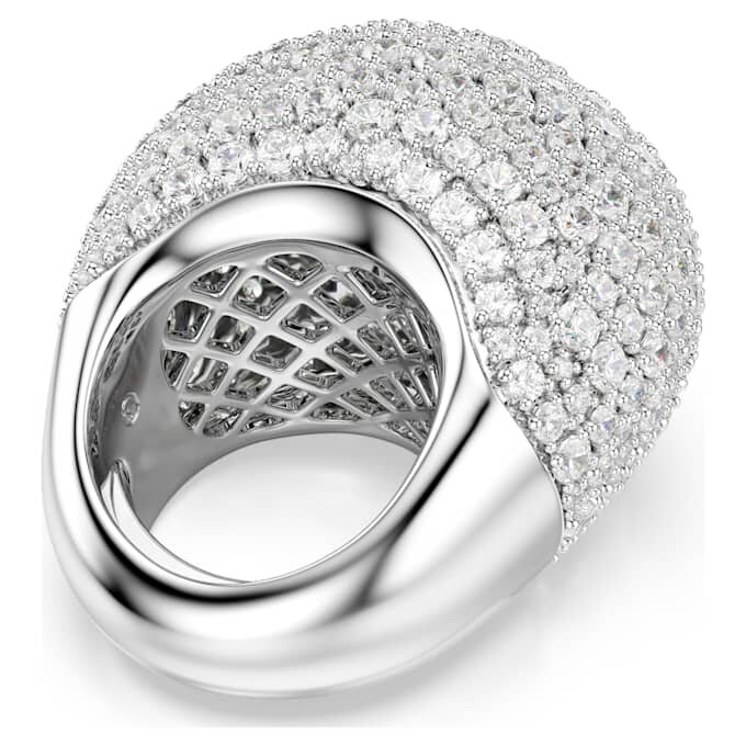 Bague cocktail Sublima, grande, blanche, plaquée rhodium Bague cocktail Sublima, grande, blanche, plaquée rhodium
