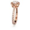 Bague cocktail Una Angelic, taille ronde, pavé, blanche, plaquée or rose Bague cocktail Una Angelic, taille ronde, pavé, blanche, plaquée or rose