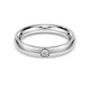 Bague d’éternité avec diamants synthétiques de 0,05 ct au total, forme ronde, or blanc 14 carats Bague d’éternité avec diamants synthétiques de 0,05 ct au total, forme ronde, or blanc 14 carats