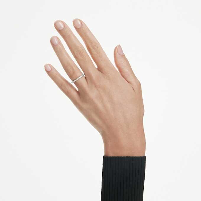 Bague d’éternité avec diamants synthétiques de 0,2 ct au total, forme ronde, or blanc 14 carats Bague d’éternité avec diamants synthétiques de 0,2 ct au total, forme ronde, or blanc 14 carats